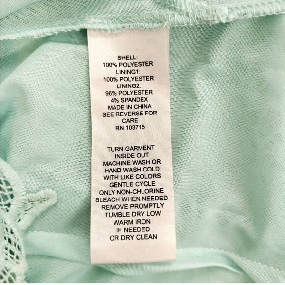 NANETTE LAPORE SEAFOAM GREEN GALA SPRING FLING LACE TOP SIZE S - Picture 8 of 8